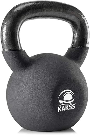 Kakss Half Coating Neoprene Kettlebell (Size available: 2 KG To 40 KG) (Black, 32 KG) (PROUDLY MADE IN INDIA)