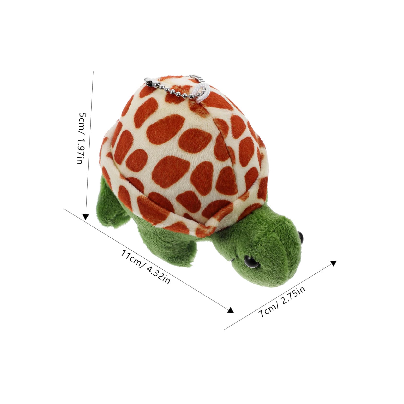Sosoport Plush Turtle Keychain Cute Hanging Tortoise Pendant for Backpack Ocean Animal Plush Ornament Fun Present for Animal Lovers