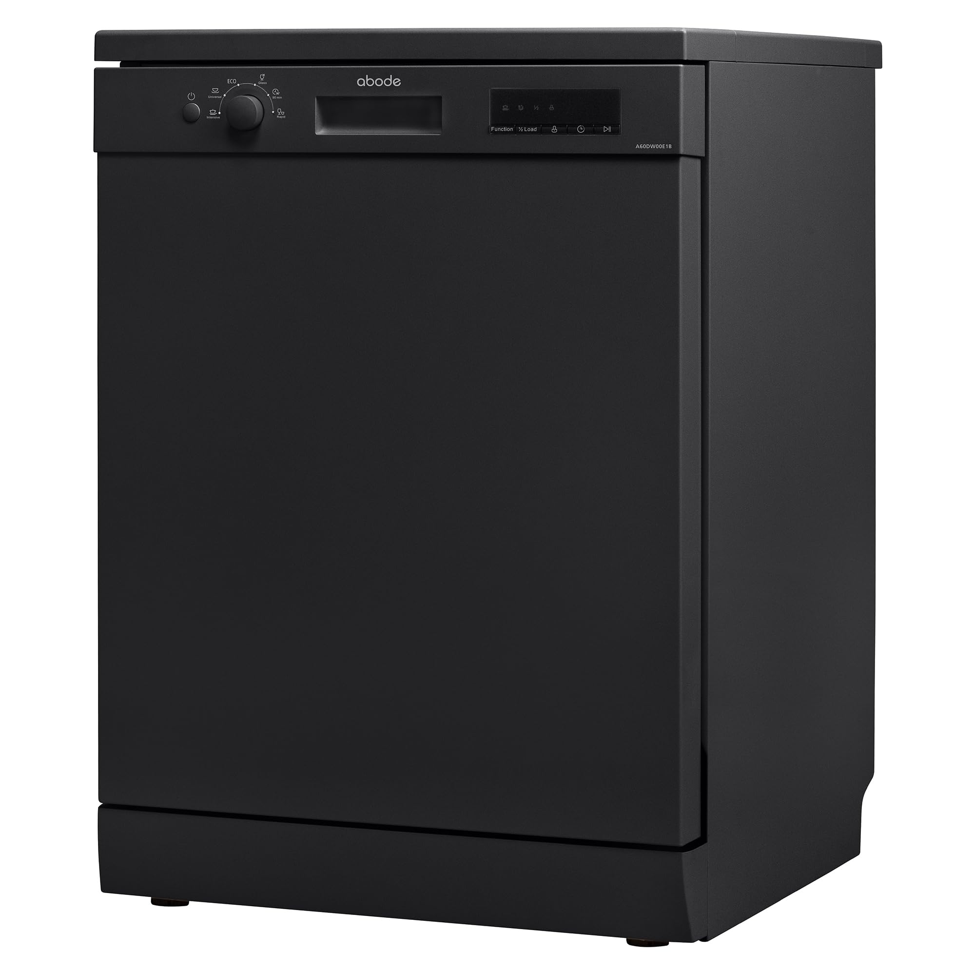 Abode Freestanding Dishwasher Class E with 12 Place Settings, 6 Wash Programs, 24-Hour Delay Start, Removable Cutlery Basket & Deep Clean Function in Black A60DW00E1B — view 9