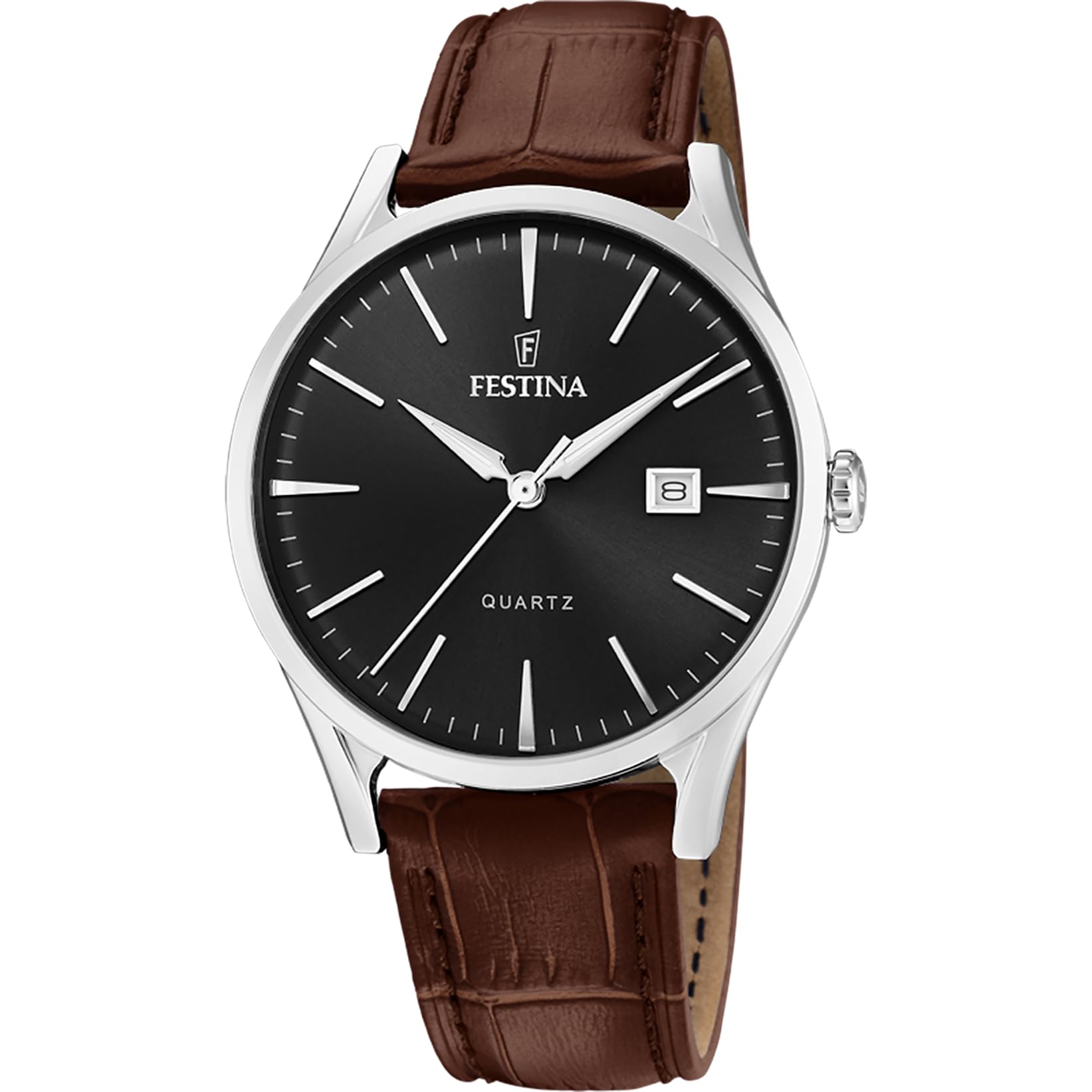 Festina Herrenuhr Analog aus Leder Braun