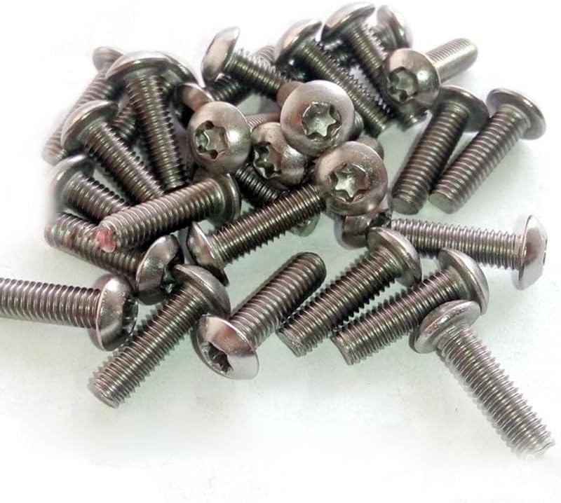 5pcs M2 titanium alloy T6 round head screws T&TX pan headed mechanical bolts high strength bolt ISO7380 3mm-10mm length - (Length: M2x4mm)