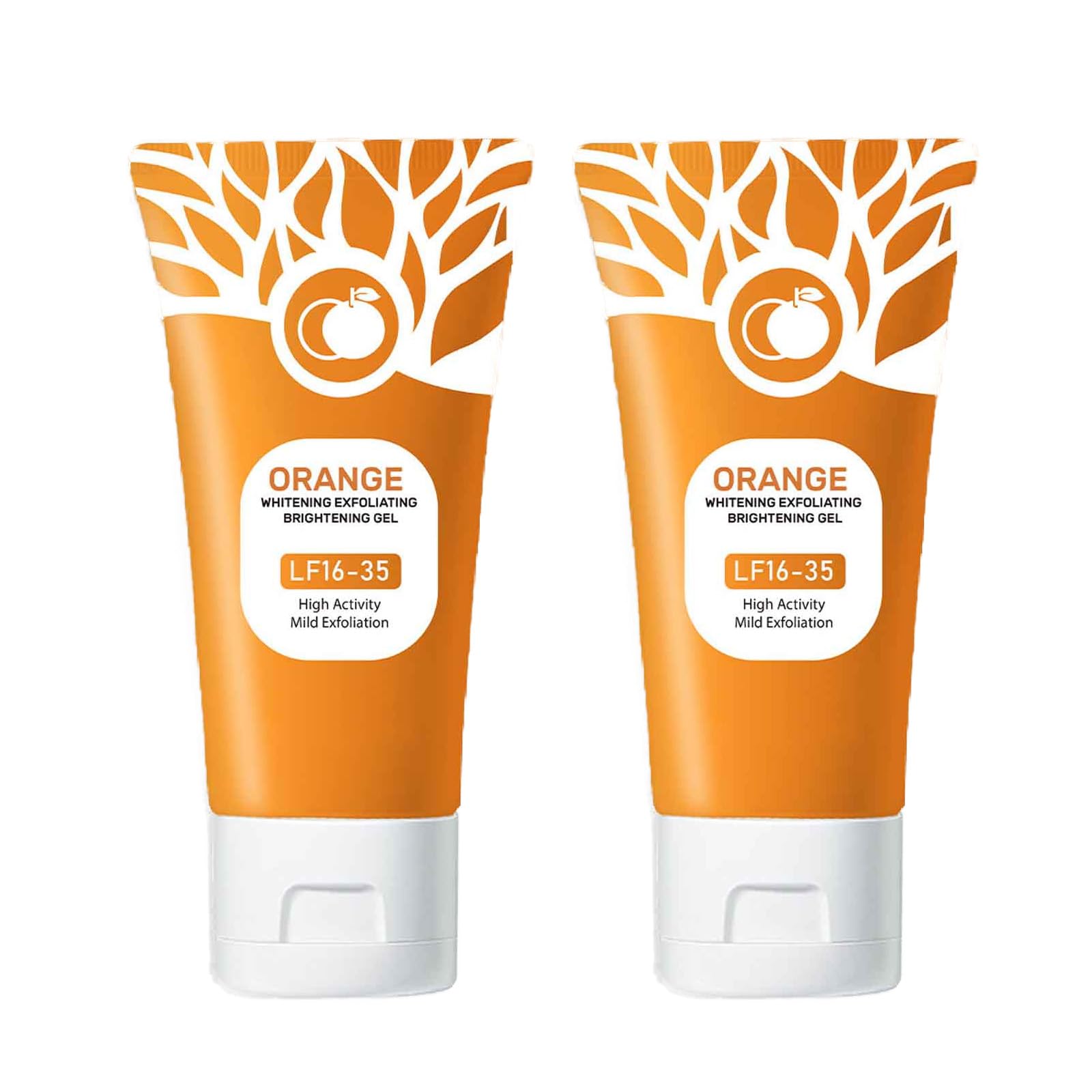 2PC Sheghy Orange Exfoliante Gel Scrub,Skin Care Scrub Peeling Gel for Face and Body,Deep Cleansing Moisturizing Facial Exfoliator gel,Orange Gentle Exfoliating for Pore Cleansing and Tightening