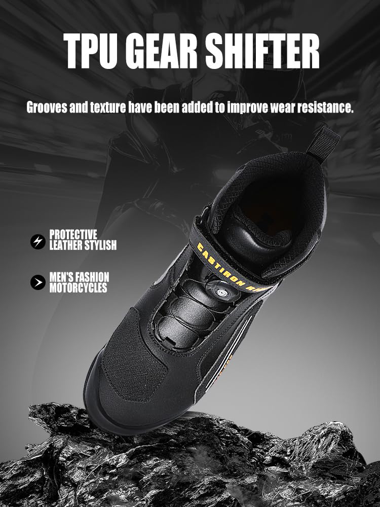 Motorcycle Boots Men and Women，Quick Lacing Breathing Motorcycle Boots Men and Women