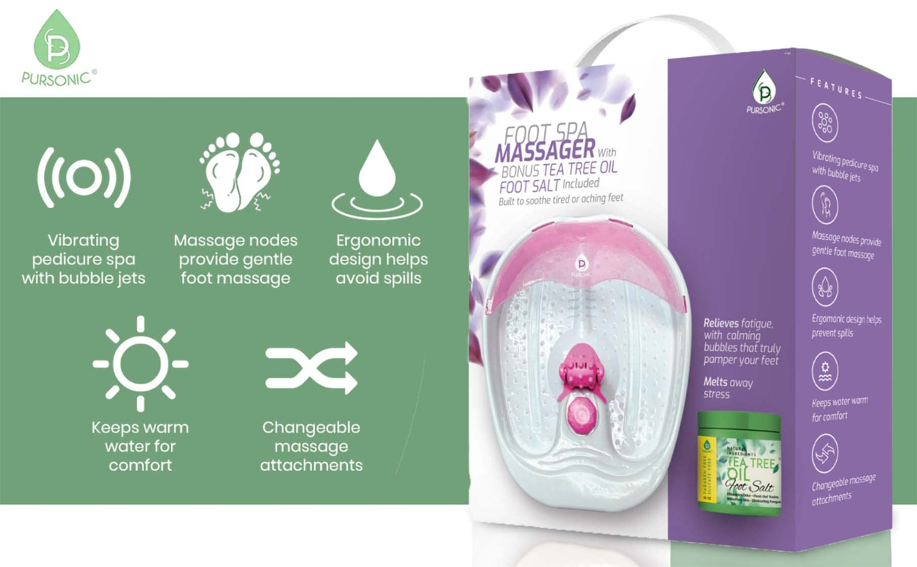 pursonic heated foot spa massager with vibrating bubbles SILICONE BAND COCK RING - WHITE 42mm