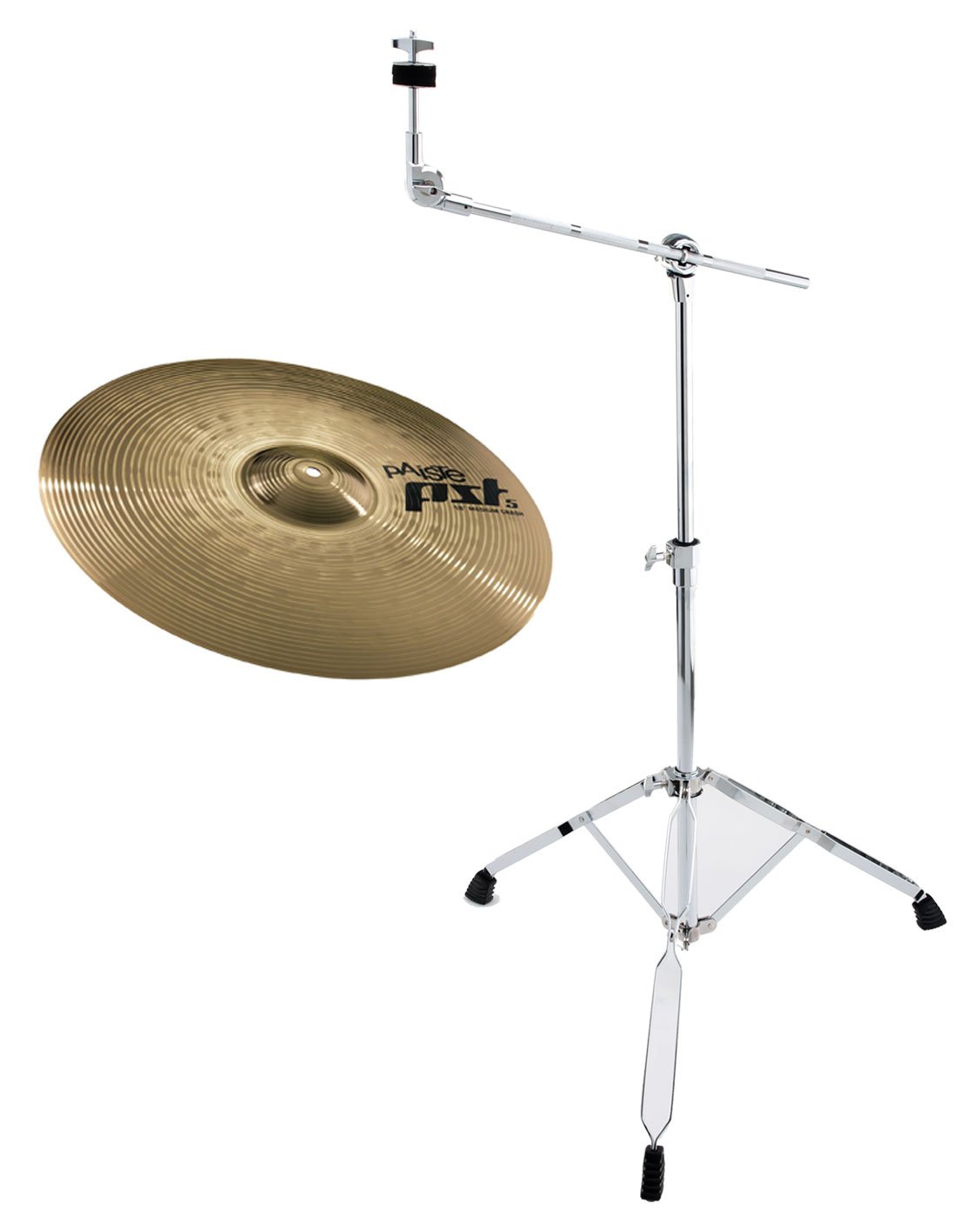 Paiste 18" PST 5 Medium Crash mit Galgenständer Set