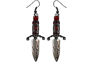 Elvira Dagger Earrings: Exude Gothic Allure