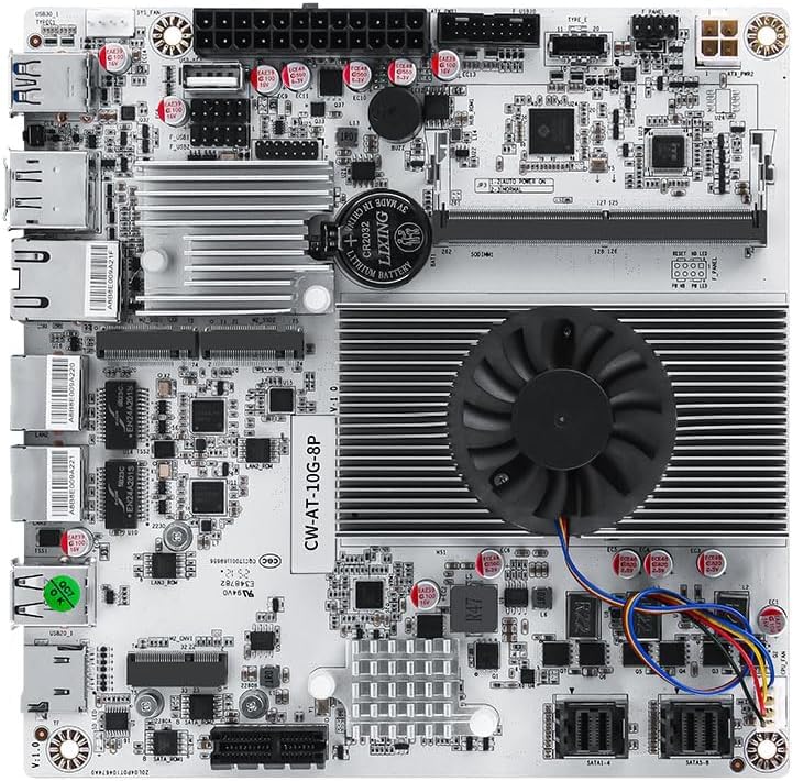 8-Bay NAS Mini ITX 10Gbps NAS Motherboard Adaptable to Support 8sata One 10Gbps Electrical Port Two 2.5G Electrical Ports Two m.2 nvme Two pcie3.0 Type-c 10Gbps (N150+2x8643)-image-9