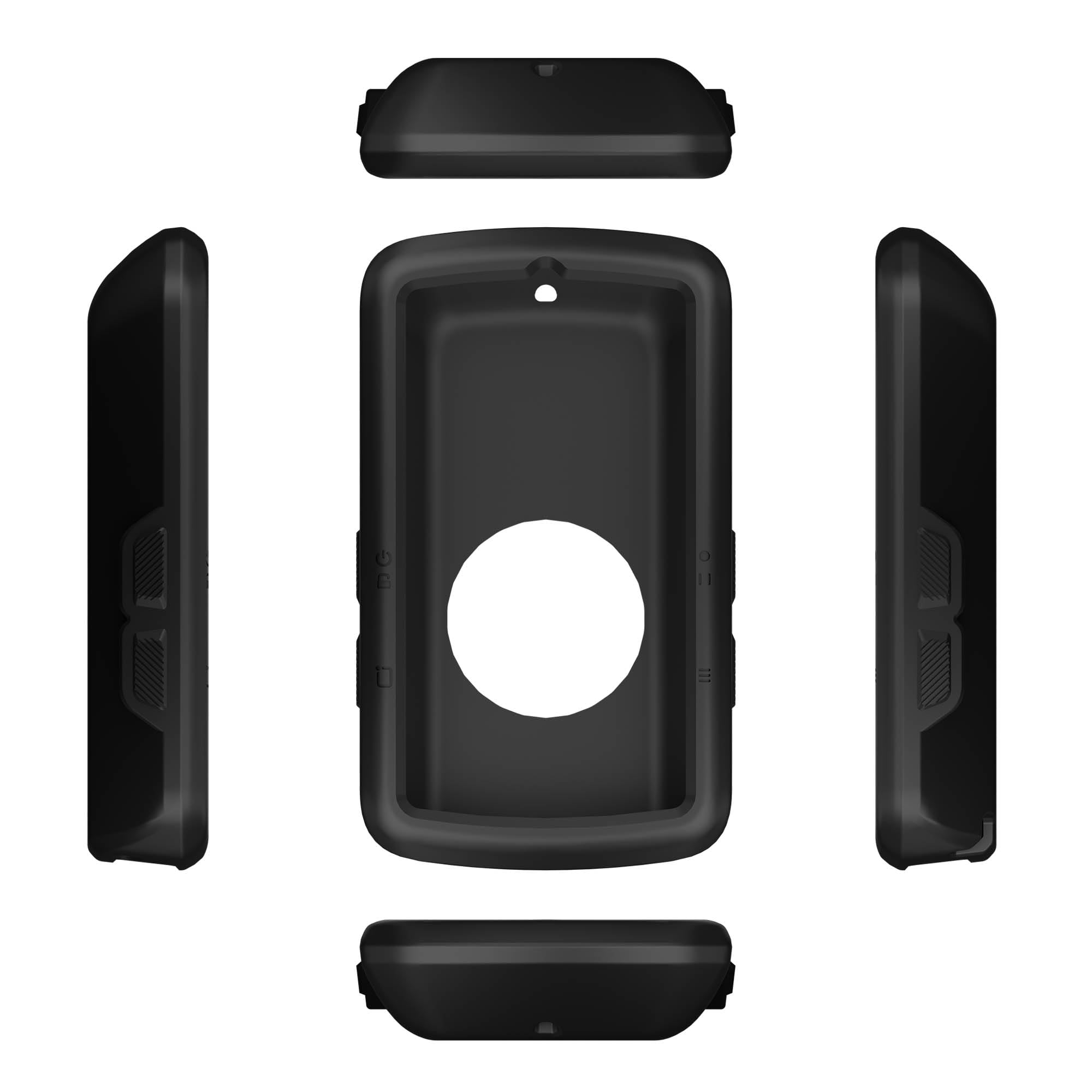 [Lot de 3] Coque en silicone de qualité supérieure x 1 et 2 films de protection d'écran en verre trempé transparent HD pour Bryton Rider S810 E/T, anti-chute, antistatique, antidérapant