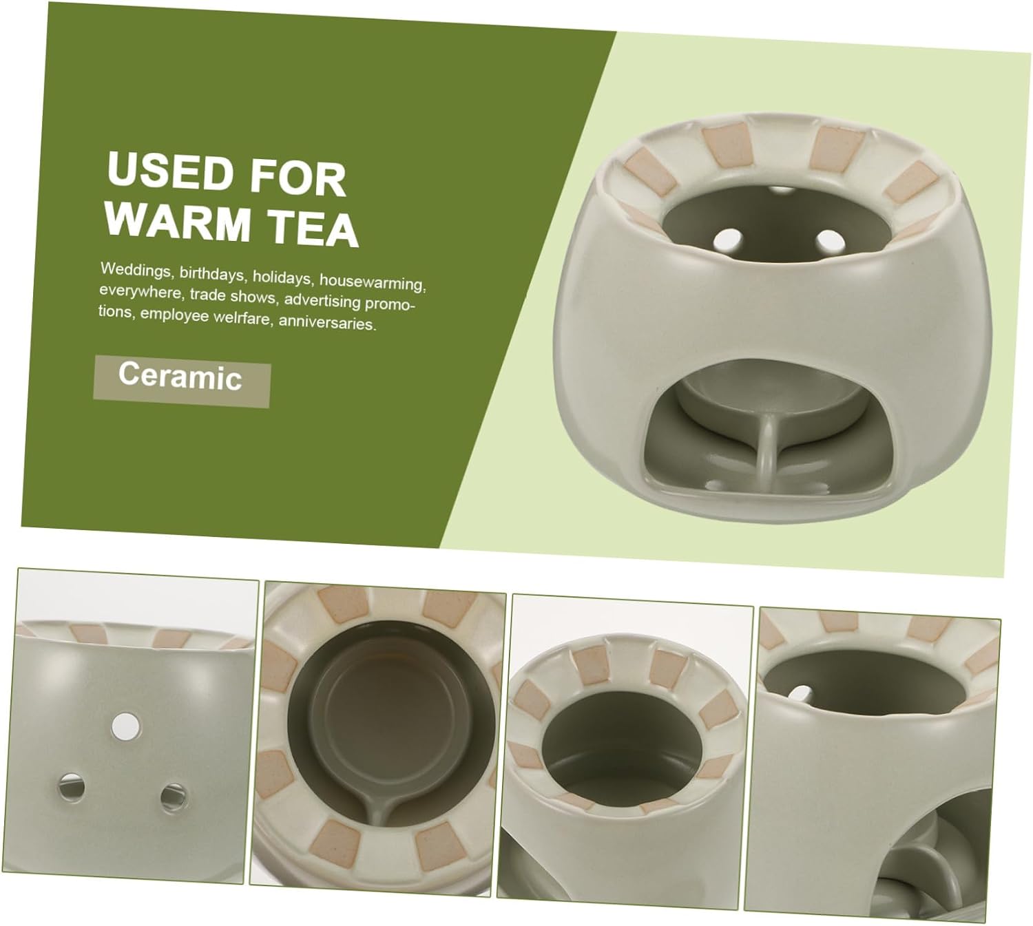 1pc Quality Ceramic Teapot Warmer Heated Candle Holder Tea Stove Warmer Tea Heater Accessory