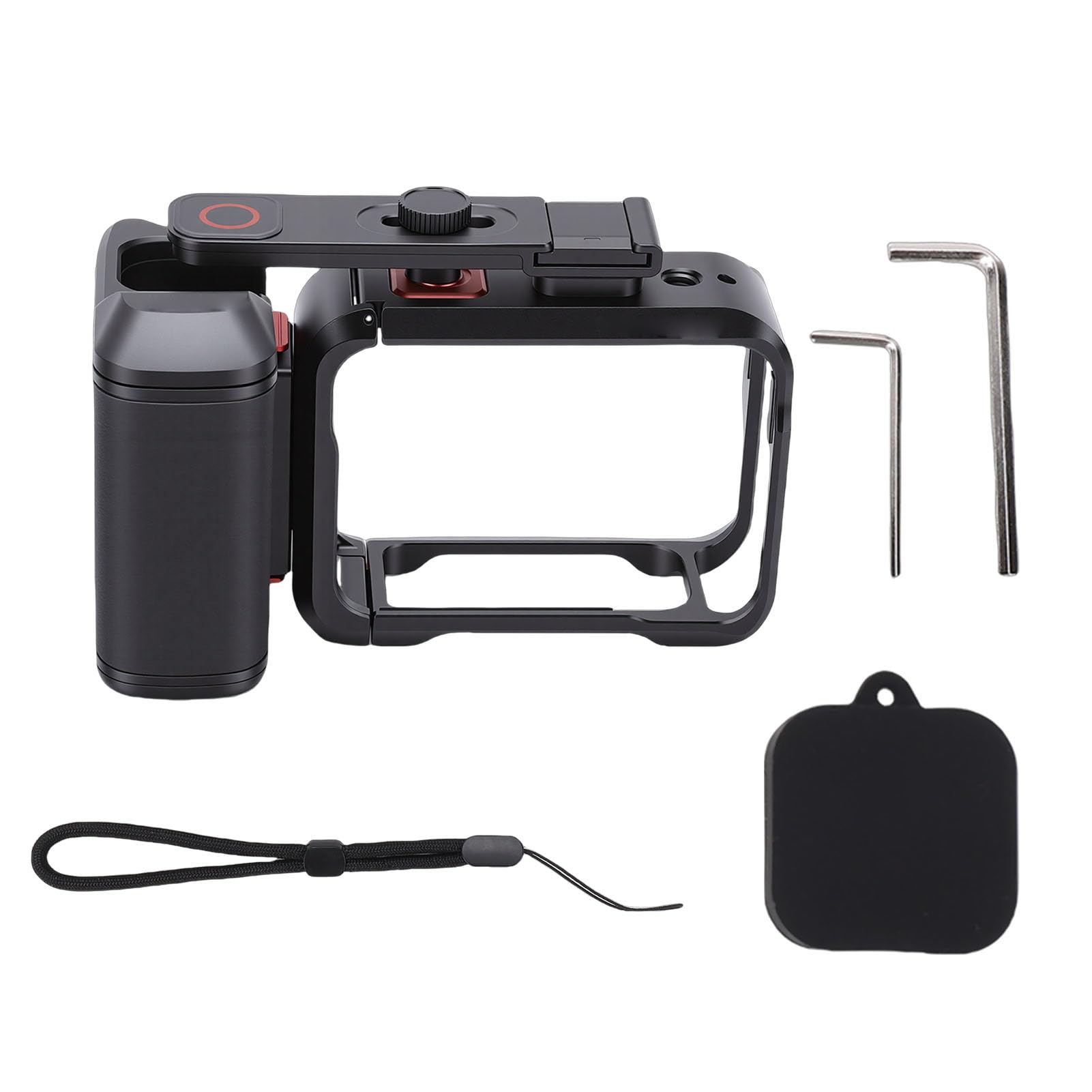 Sxhlseller Kit Street Grip per Ace Pro 1 2, Gabbia per Action Camera in Lega di Alluminio con Impugnatura Antiscivolo, Supporto per Slitta Fredda per Luce e Microfono, Design Modulare per la