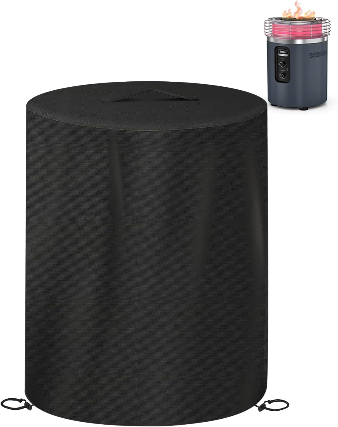 Cover for Ninja Fireside360 — 600D Oxford with PVC Backing — Critical Seam Taping, Water-Resistant Dust, Lift Handles, Dual Drawstring Hem — Fits for Fireside360 Fire Pit (Standard)