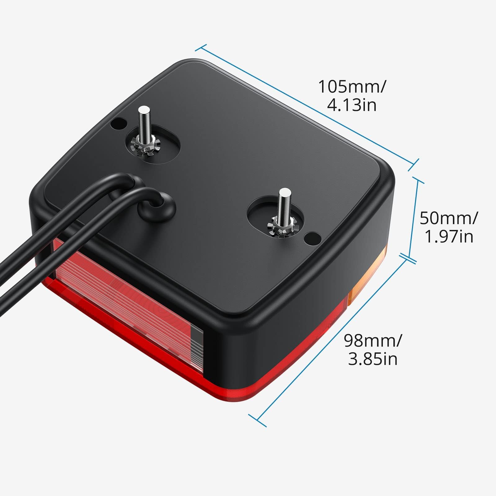 AUTOUTLET Set Fanali Posteriori Rimorchio a Vite 12V DC,7 Poli e Cavo 7,5m,Luci Rimorchio Impermeabile IP65,per Auto Trattore Caravan,Camion,E13