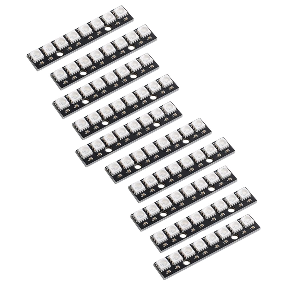 10-Pack WS2812B RGB Smart LED Chips - 5050 Size, Built-in IC, Addressable For DIY Lighting