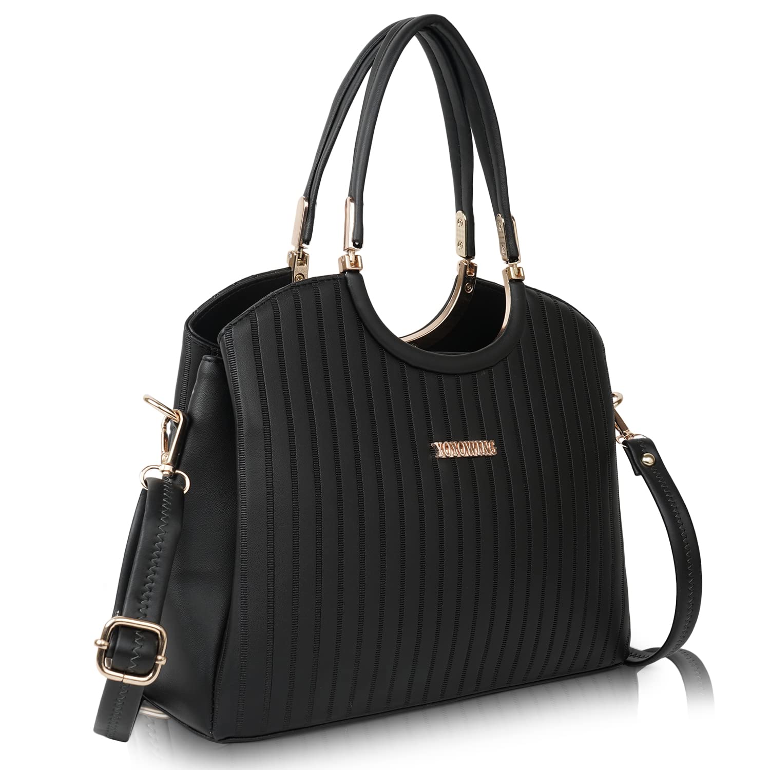 YOYOWING Hand Bag For Women Synthetic Leather Cross Body Ladies Purse Satchel Travel Shoulder Strap, Black (B0BLK3G22H) Amazon Price History, Amazon Price Tracker