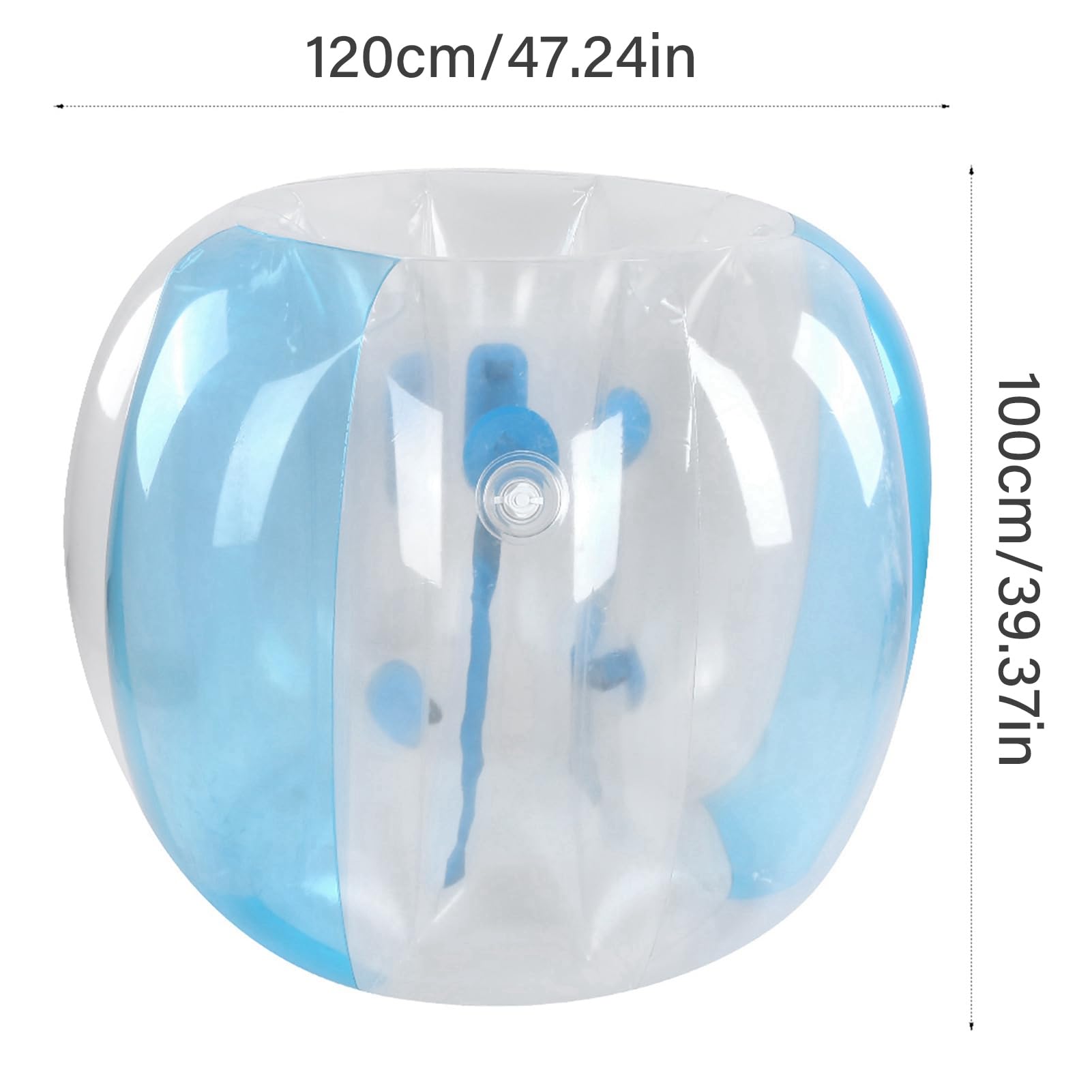 Bolas de Burbujas Inflables de PVC de Calidad, Juguete de Fútbol Ergonómico para Adultos, Rojo Transparente