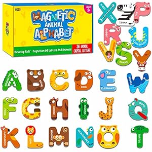 SpriteGru Magnetisches Tieralphabet Buchstaben Set