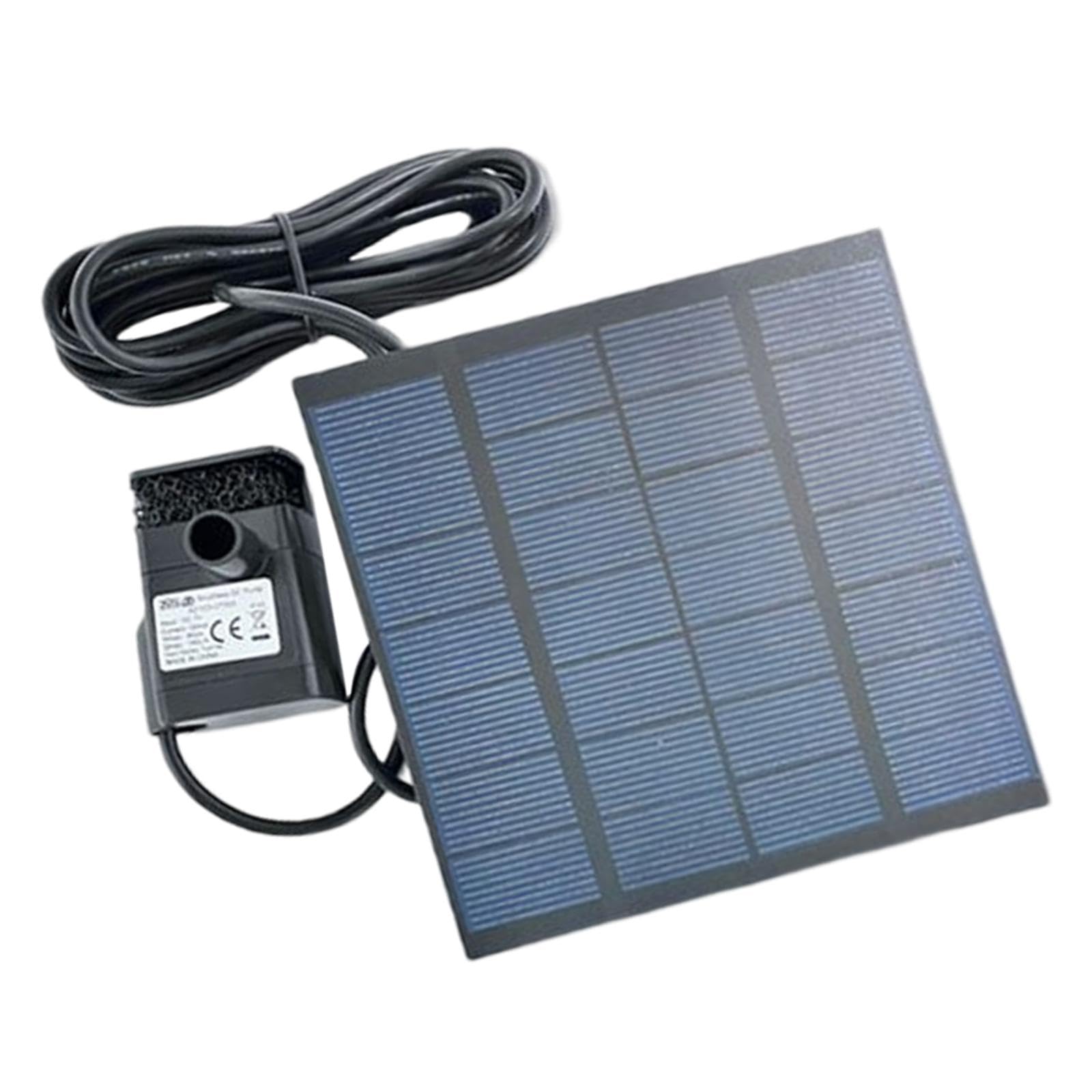 Skkwjege Black Solar Water Pump With 4 Nozzles Outdoor Fountain Pump For Bird Bath, Garden