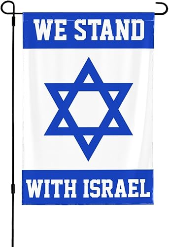Miniatura 1 de Bandera de Israel con bandera de Israel de doble cara, bandera de patio grande israelí, banderas nacionales israelíes apoyando la amistad judía