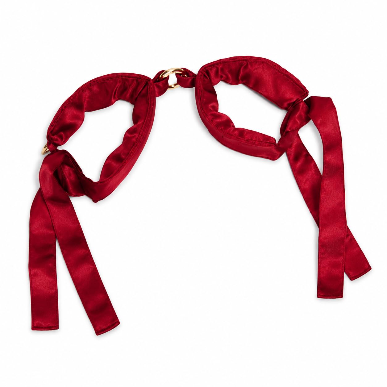 Dring Handcuffs - Soft Silk With Adjustable Ties & Quick Release Ring | Cosplay, Role Play Costume Accessories | Adult, Red, Hatkadi | Very Comfortable & Plush-image-28