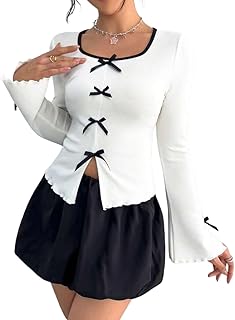 ANNU GLOW Women Deep Neck Binding Full Sleeve Crop Top, Slim Fit Stretchable Lycra Fabric Stylish Top for Girls, Korean St Price In India