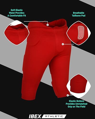 Miniatura 3 de Pantalones de fútbol integrados para adultos, pantalones de práctica de fútbol para hombre con almohadillas integradas