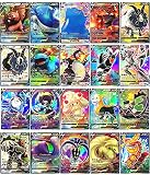 RULY - Juego de 20 cartas de Pokémon (3 cartas VMAX + 17 cartas V), cartas Flash, juego de cartas de batalla interactivas, para niños (versión inglesa)