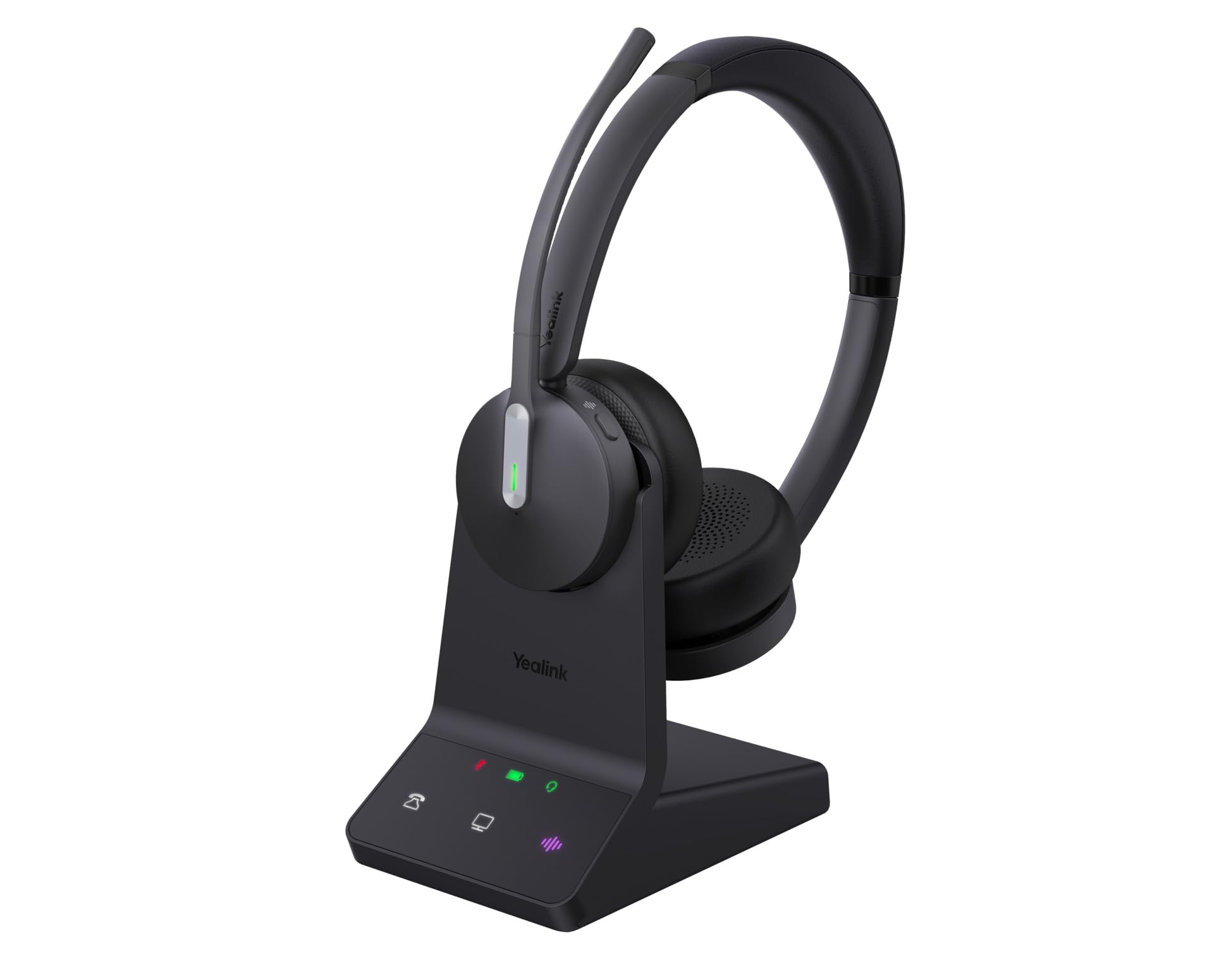 Yealink WH64 Dual UC Headphone Base Station Included - Universal Compatibility, Two-Ear Design, Noise Reduction, USB Connection