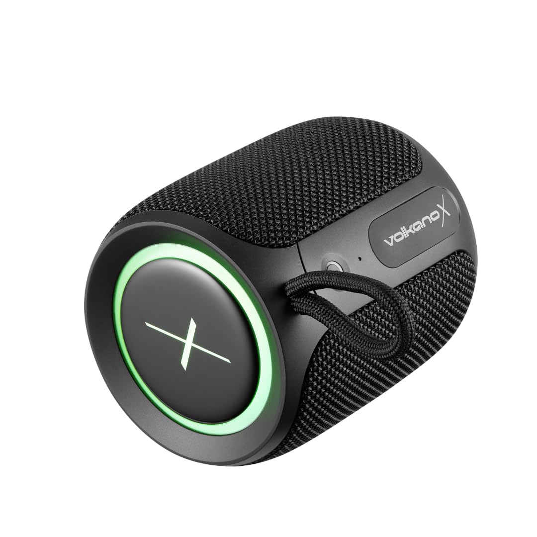 VolkanoX Wave Series IPX66 12W Bluetooth Speaker, Black : Amazon