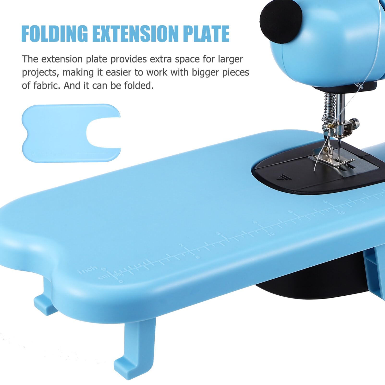 Máquina de coser for principiantes Mini: Pequeña máquina de coser for niños adultos - Máquina de coser eléctrica con placa de expansión de bolsas con luz LED - Acolchado portátil for viajes en casa