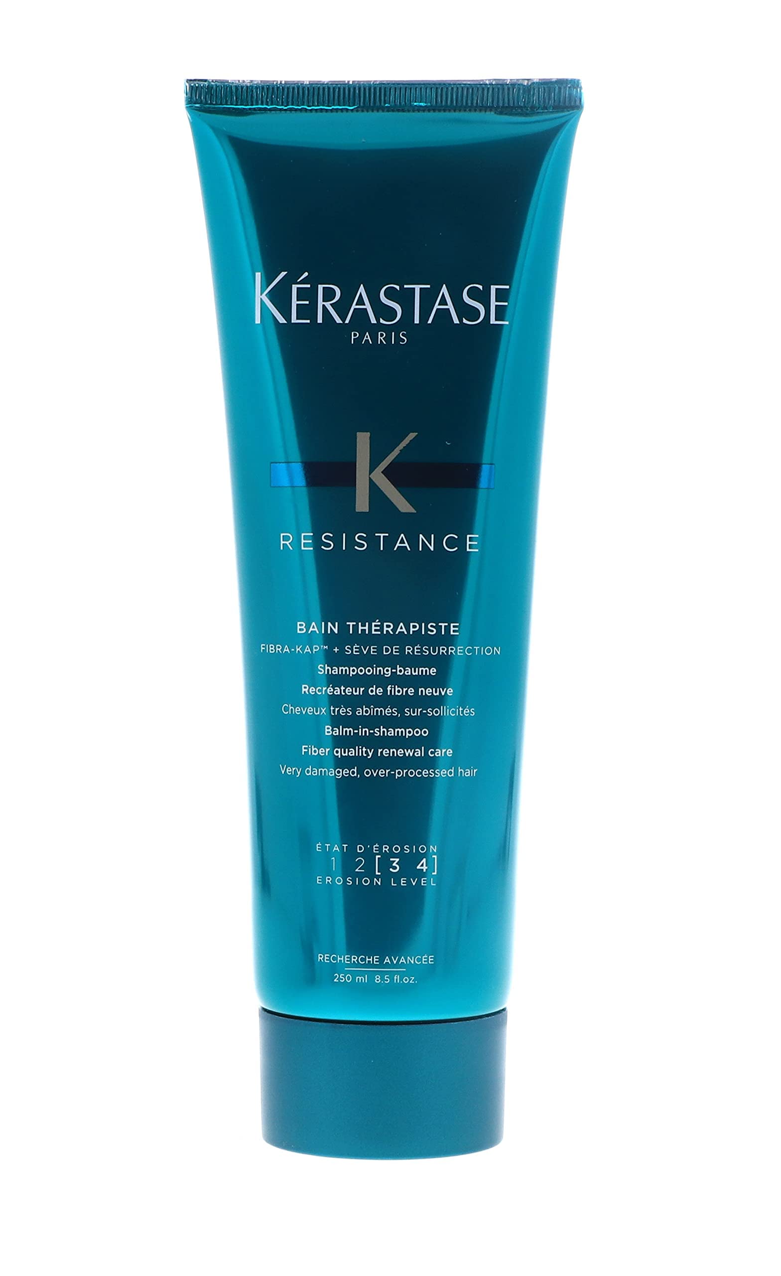 Kérastase Shampoo für sehr geschädigtes und geschwächtes Haar, Regenerierendes und nährendes Haarbad, Bain Thérapiste, Résistance, 250 ml