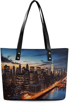 Amazon.com: YKUDBN Elegant Tote Bag, New York City Scenery