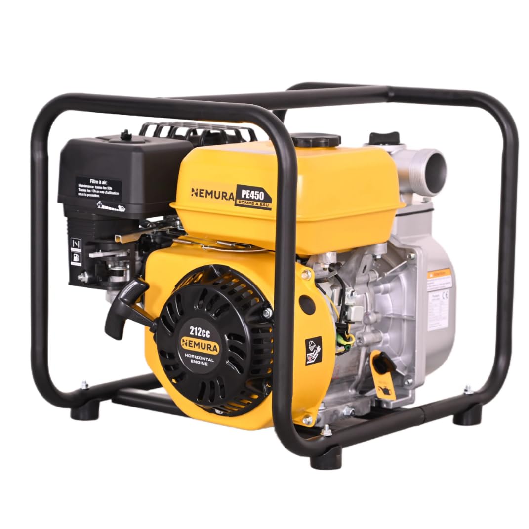 Nemura Pompe à Eau Thermique 209cm3 36 m3/h 50mm Moteur 4 Temps