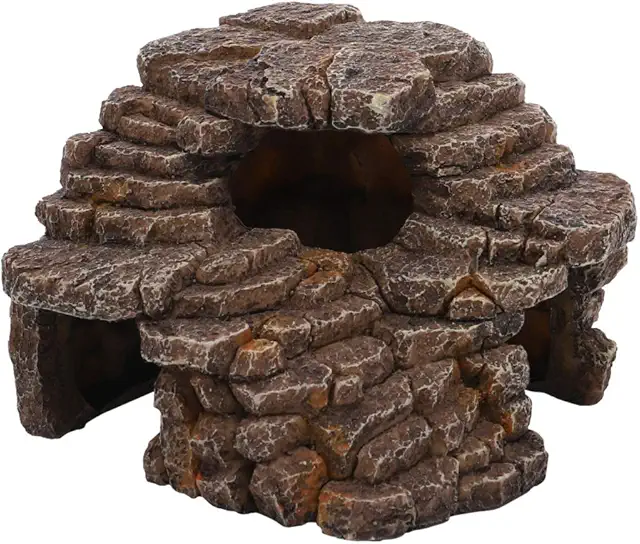 Terrario per Geco Leopardino: Desert Cave Naturale per Acquari e Terrari