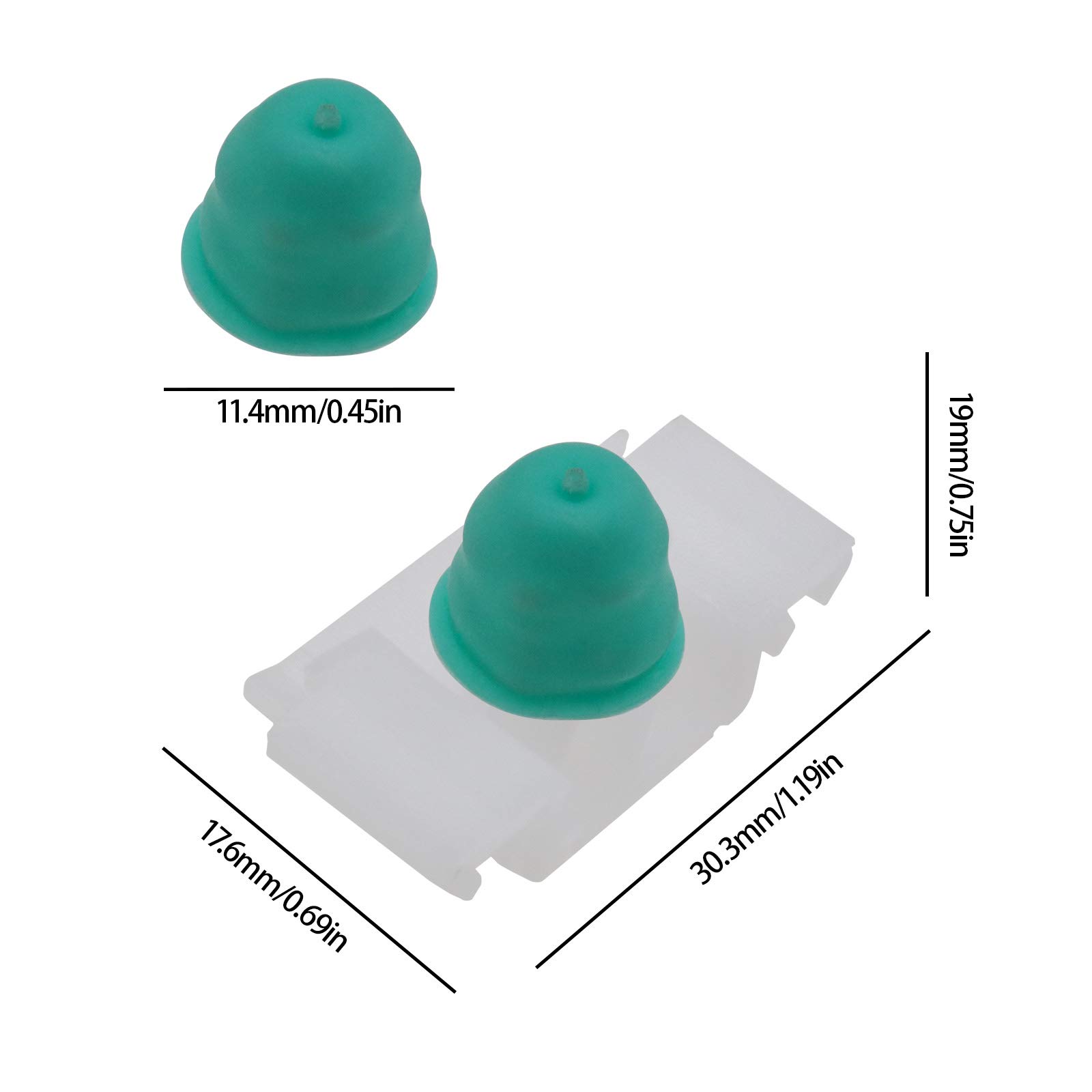 Image secondaire de 20 Clips de Garniture pour Panneau de Porte E36 - Fixations en Caoutchouc