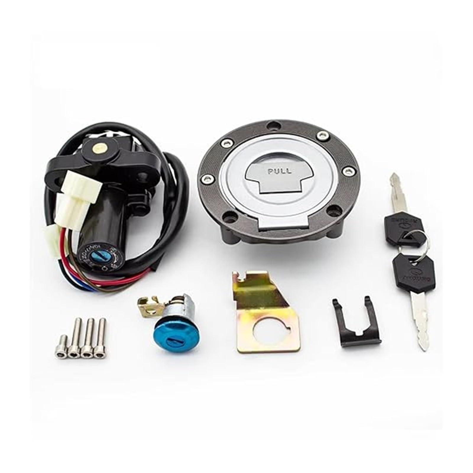 Interruptor Encendido Motocicleta para FZ1 FZ6 FZ8 para FZ6N FZ1N FZ-07 FZ-09 MT03 MT-03 XJ6 FJ09 para YZF R1 Interruptor Encendido Motocicleta Tapa Combustible Llaves Bloqueo