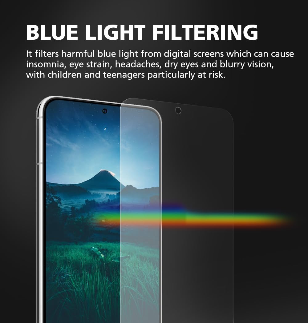 [3+3] Protector de pantalla mate con bloqueo de luz azul para Samsung Galaxy Z Fold 3, paquete de 3 en el interior + 3 paquetes frontales, película híbrida EPU+TPU, antirreflejos, antihuellas