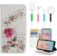 Vista 8 de STENES Bling - Funda tipo cartera para teléfono compatible con Samsung Galaxy Z Fold 2 5G, elegante, hecha a mano en 3D, hecha a mano, torre Eiffel