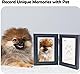 Pfotenabdruck Set Hund und Katze, DIY Pfotenabdruck Set,3D Holz Bilderrahmen Pfotenabdruck für Hunde oder Katzenbesitzer, Bilderrahmen Andenken Hund und Katze (Black, 9“B x 6”H x 1.34”D) ﻿