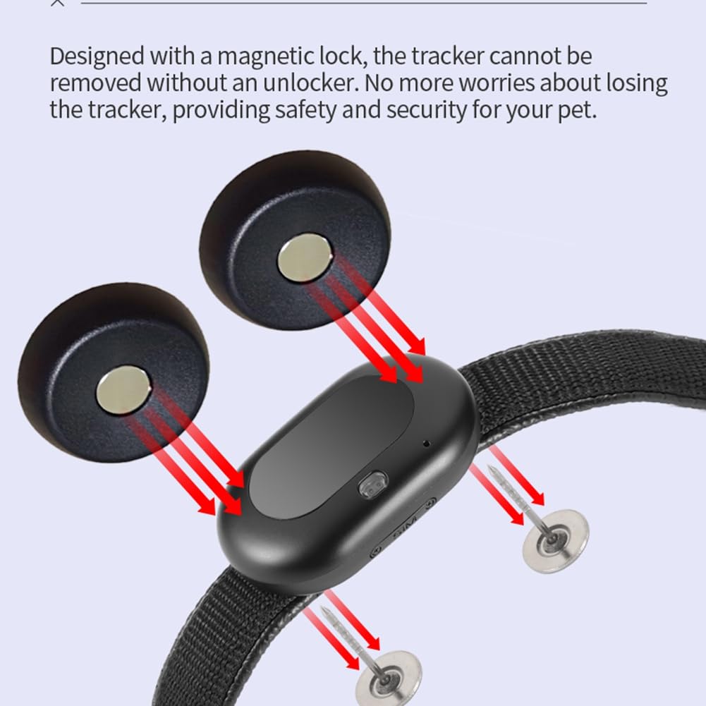 4G GPS Rastreador de Mascotas Monitor de Voz Mascotas Perros Gatos GPS Anti Pérdida Mini Rastreador IP67 Localizador GPS A Prueba de Agua Aplicación Gratuita,D