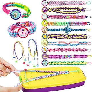 Friendship Bracelet Making Kit for Girls - Makes 15 Beads Jewelry Art Crafts Toys for Kids 6-12 Years Old, Favorite Gifts for Birthday Christmas Thanksgiving and Family Trip for Teen Girls (2021 New)