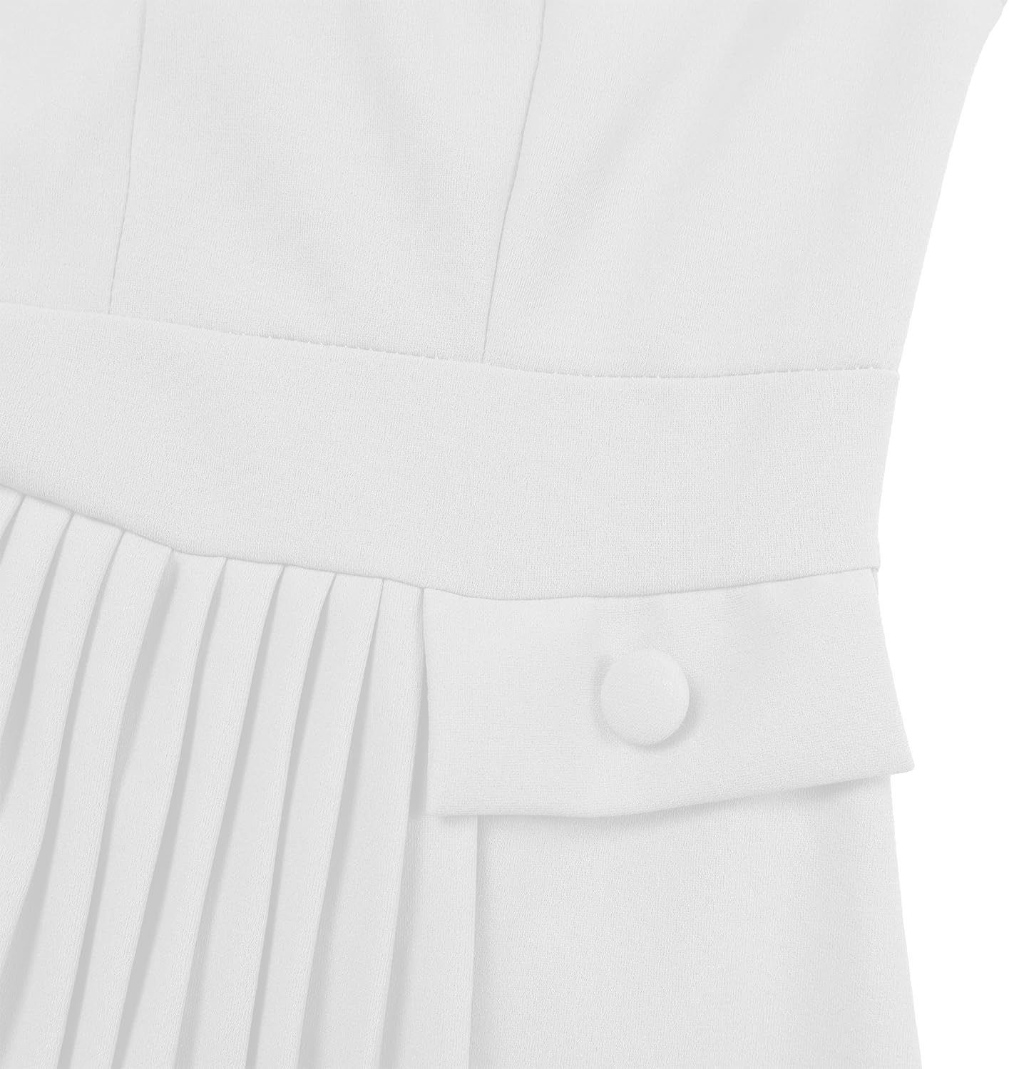 Wear to Work Midi Dress for Women Business Casual A-line Dress Elegance Church Outfits - Image 5