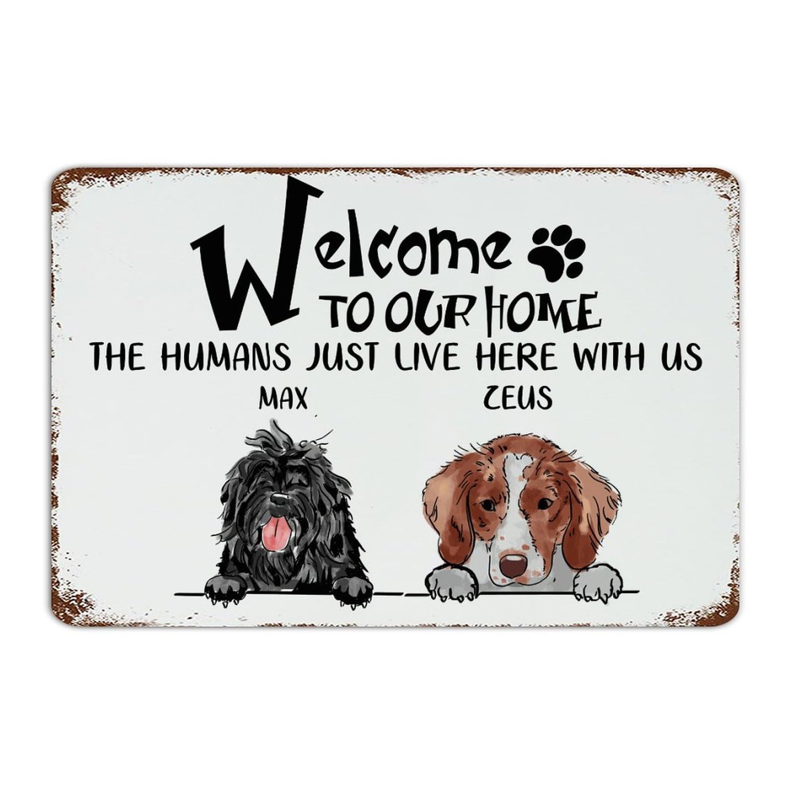 Panneau en métal personnalisé humour animaux pour habiller un garage