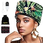 Heat Cap for Deep Conditioning, Ingeware Thermal Cap for Hair Steamer Cap for Natural Hair Portable Electric Heat Hair Spa Cap for Home Use Pattern (Floral Print)