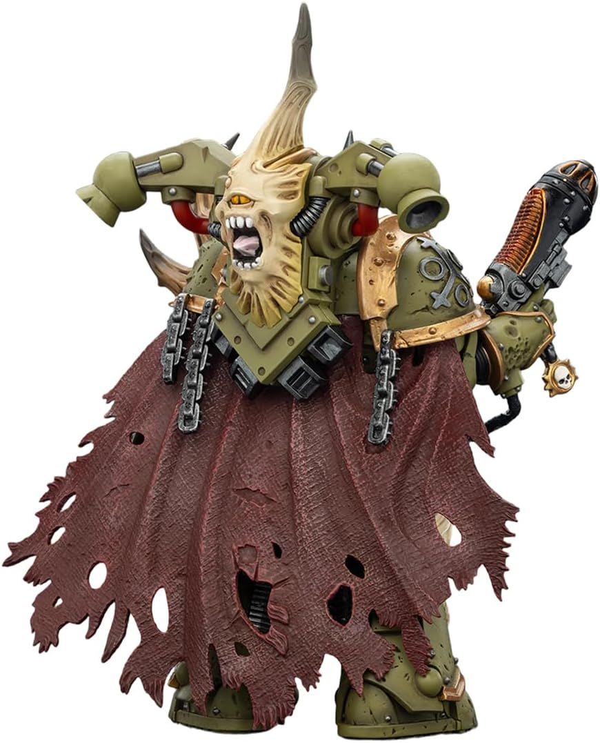 JOYTOY Warhammer 40,000 1/18 Action Figure Death Guard Plague Marine Champion with Plasma Pistol and Power Fist Collection Model Birthday Gifts Pre-Order