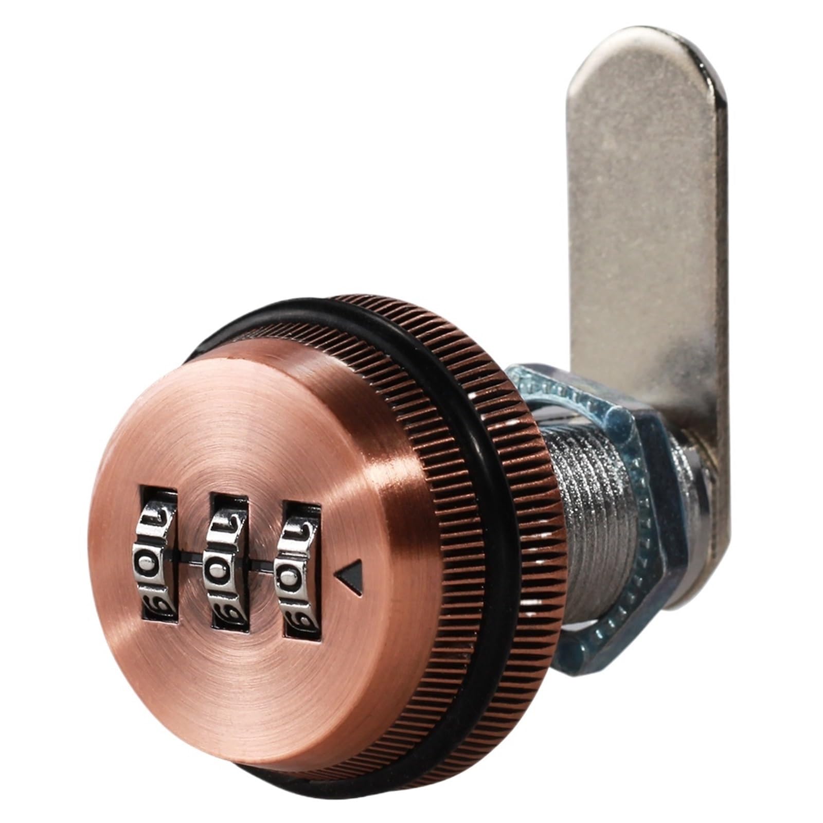 Lucchetto con codice password Serrature a camma con combinazione Cassetto dell'armadio Armadietto della cassetta della posta Protezione del codice di accesso a 3 cifre(Copper 30mm Cylinder)