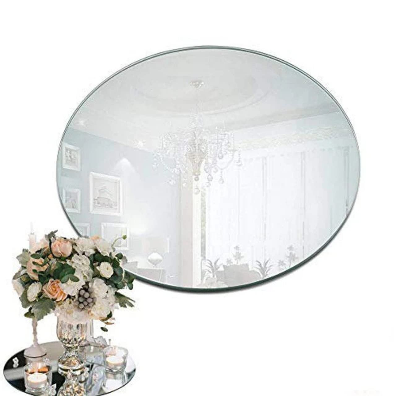 Set of 12 Round Mirror Plates 8