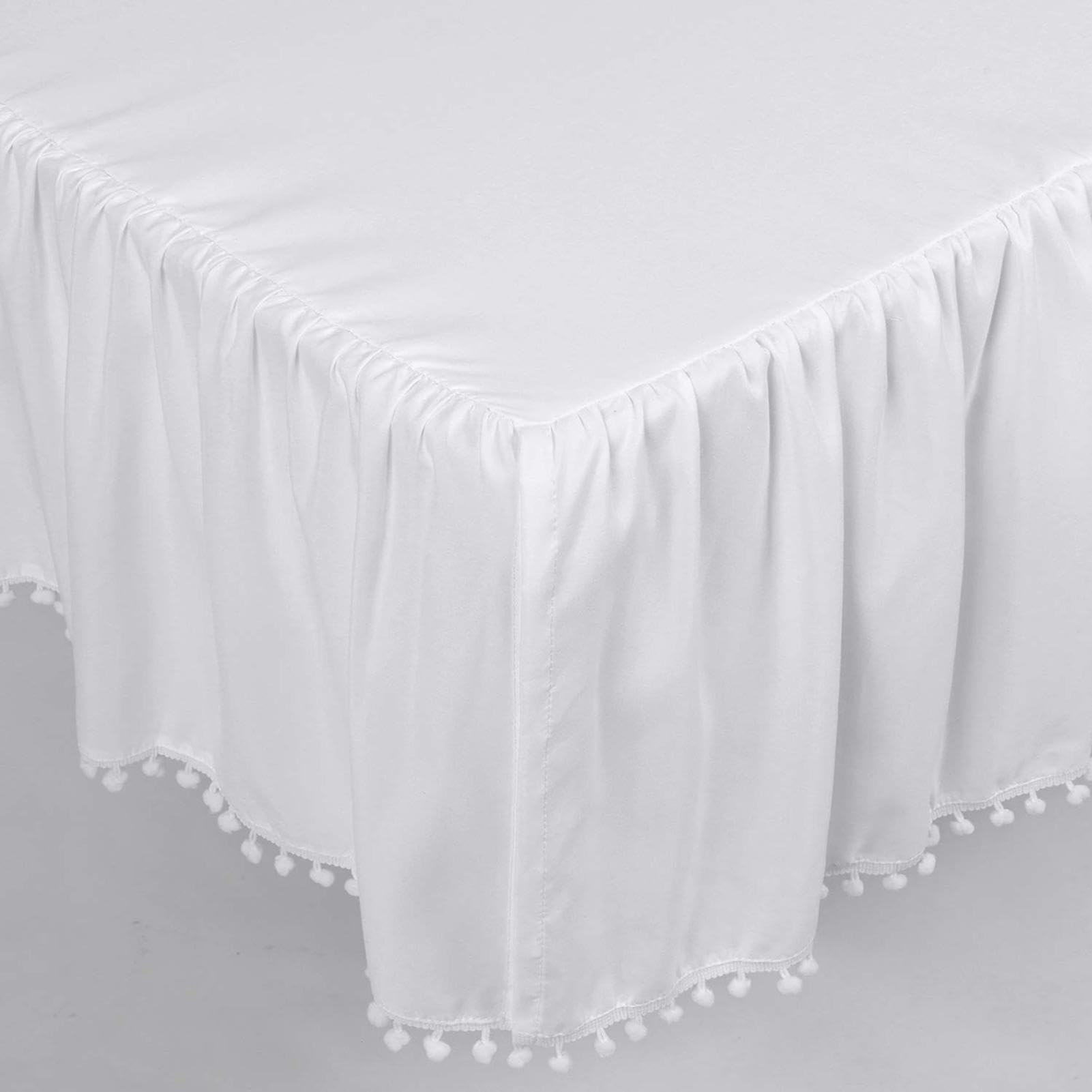 Jupe Lit À Volants pour Bébé - Tour De Lit Rembourré pour Berceau, Jupe De Lit De Berceau Douce Et Respirante, Volants Anti-poussière pour Berceau, Housse Lit Élastique pour Bébé