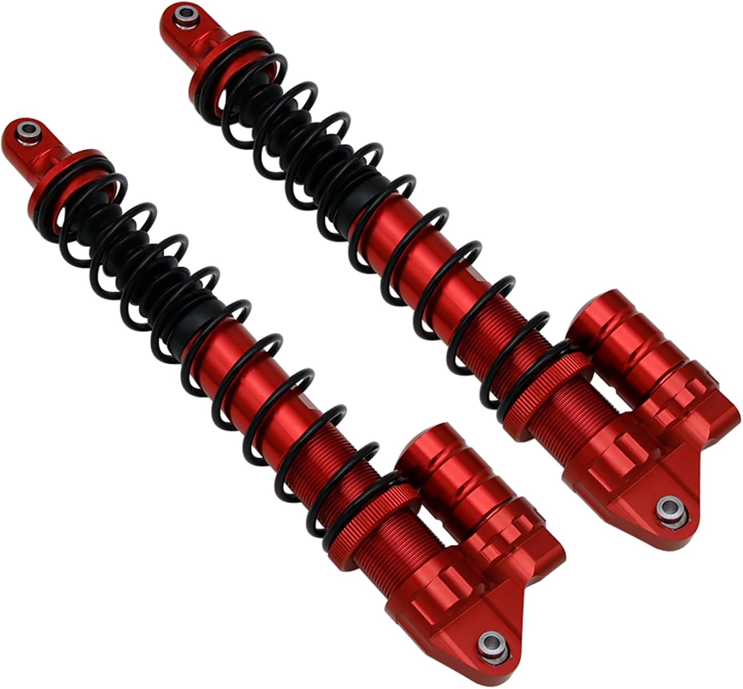 FLMLF CNC 8mm Front Shocks Absorbers with Shock Support Caps Red for 1/5 RC HPI Baja Rovan King Motor 5B 5T 5S