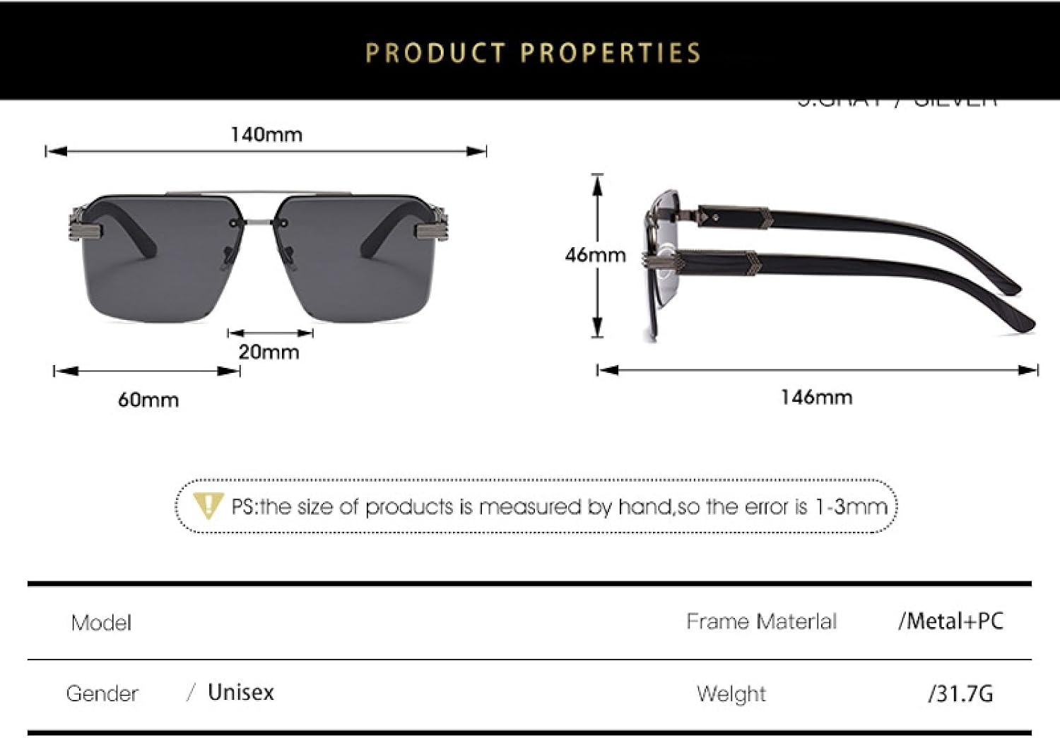 Fashion Luxury Double Bridge Sunglasses Women Men Retro Outdoors Driving Shades Female Uv400