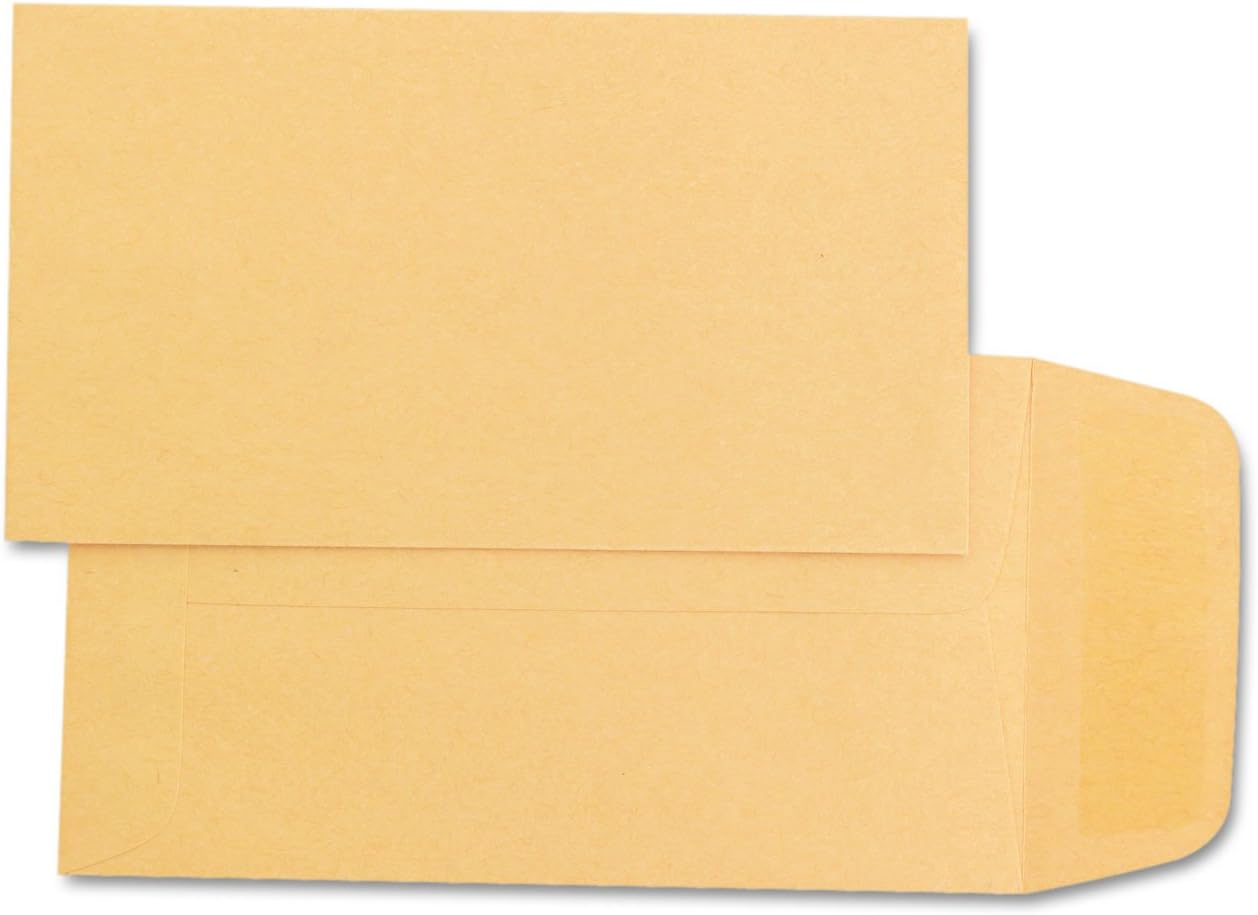 Quality Park 50162 Coin Envelopes,Size 1,28 lb,2-1/4-Inch x3-1/2-Inch ,500/BX,Kraft
